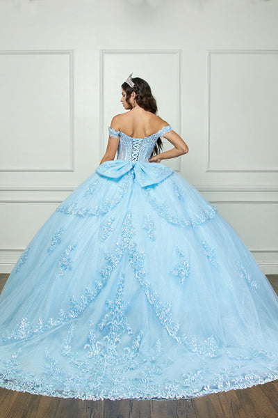 Off Shoulder Corset Ball Gown by Bella Princess PQ1060
