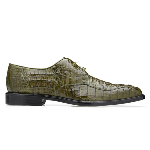 Mens Chapo Caiman Crocodile Hornback Dress Shoe in Brown by Belvedere Shoes