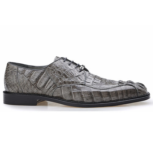 Mens Chapo Caiman Crocodile Hornback Dress Shoe in Brown by Belvedere Shoes