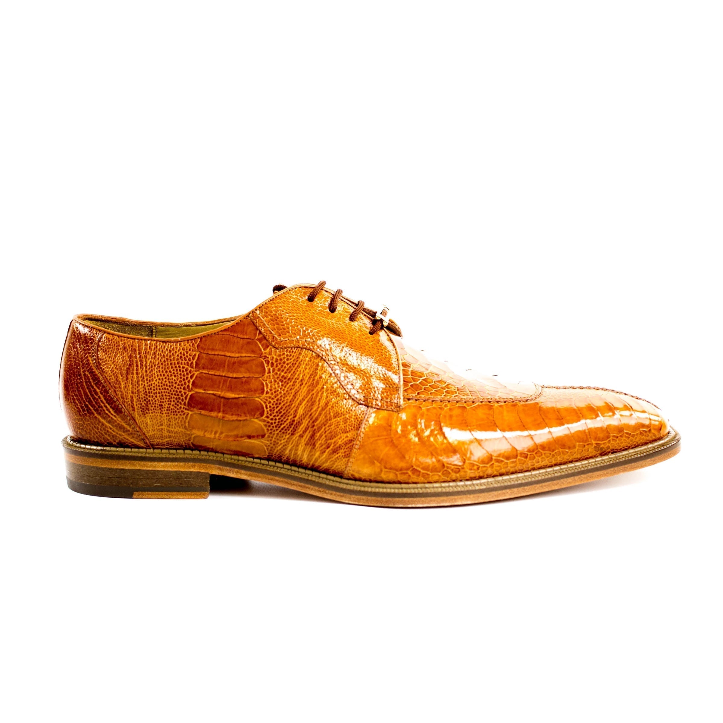 Mens Siena Ostrich Leg Split Toe Dress Shoe in Burgundy by Belvedere Shoes