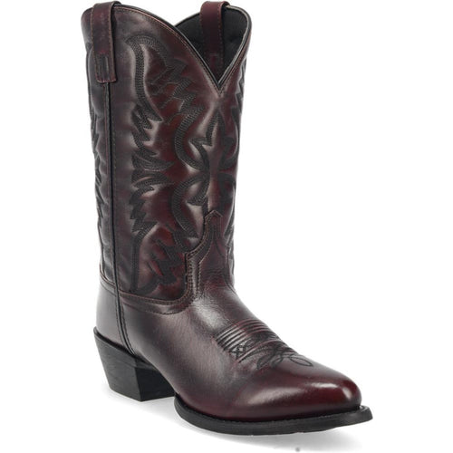 Laredo Birchwood Black Cherry Leather Round Toe Boots for Men