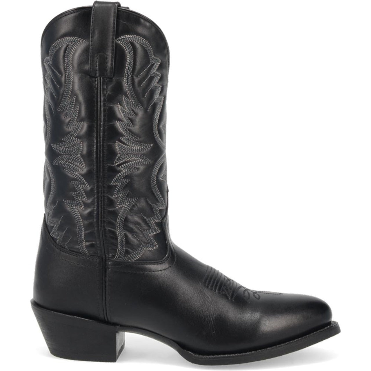 Laredo Birchwood Black Leather Round Toe Boots for Men