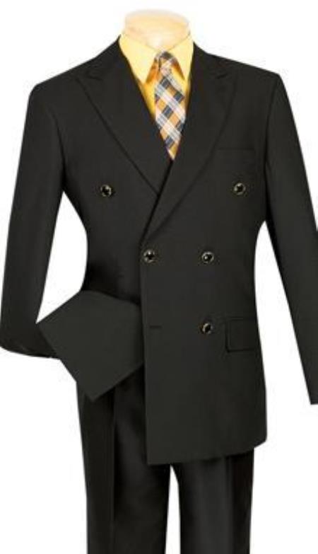 Men's Double Breasted Suits Jacket Black Men's Best Cheap Priced Blazer Sport Coat jacket by Vinci