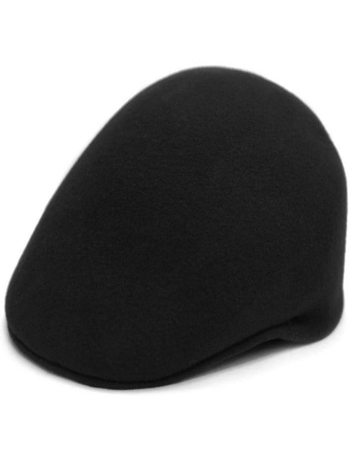 Black Dress Hat 1920s Fedora Style - Mens Classic Wool English Cap Dress Hats in Black by USA Men's Outlet