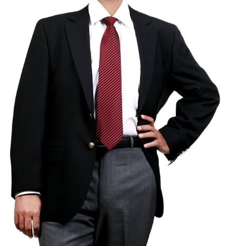 Black Two Button Cheap Priced Unique Dress Blazer Jacket For Men Sale(Men + Women) by mensusain