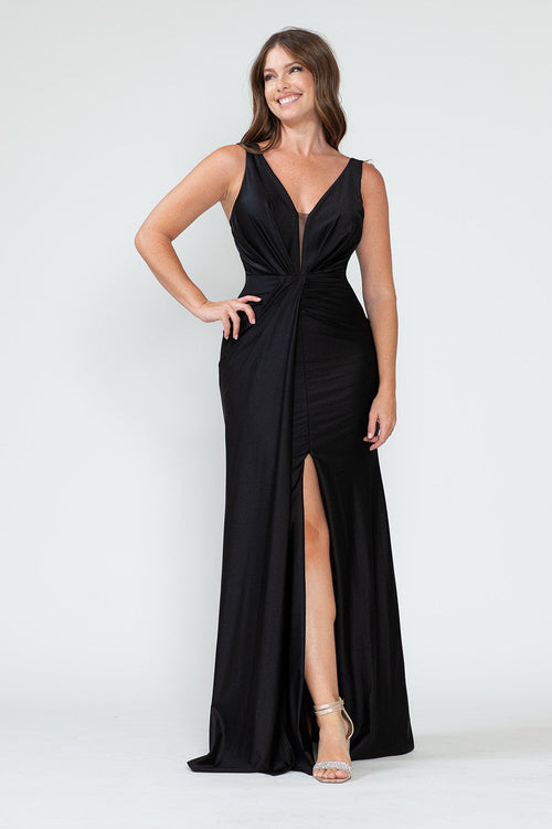 Bridesmaid Dress V-Neck Empire Bodice Ruched Prom Gown By Lenovia 5319-New Collection