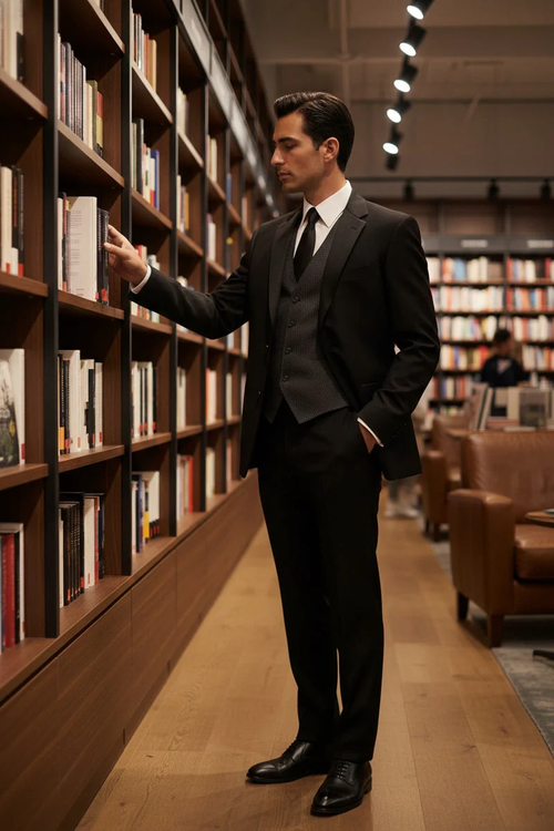 Black 2-Button Notch Tuxedo