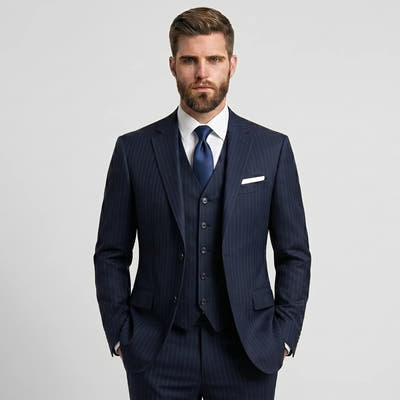 Black And Blue Suit