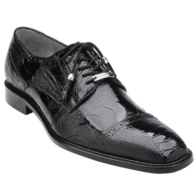 Batta Men's Black Genuine Ostrich Oxfords by Belvedere Shoes