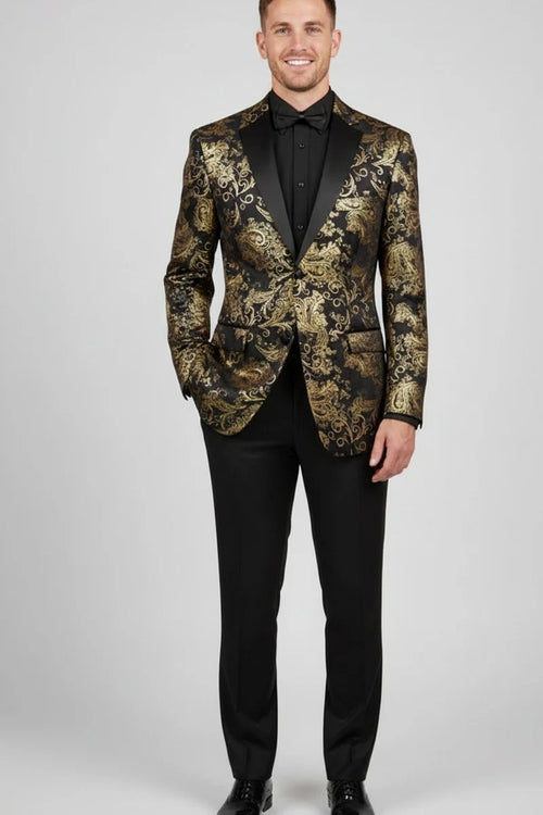Black & Gold Tuxedo Jacket