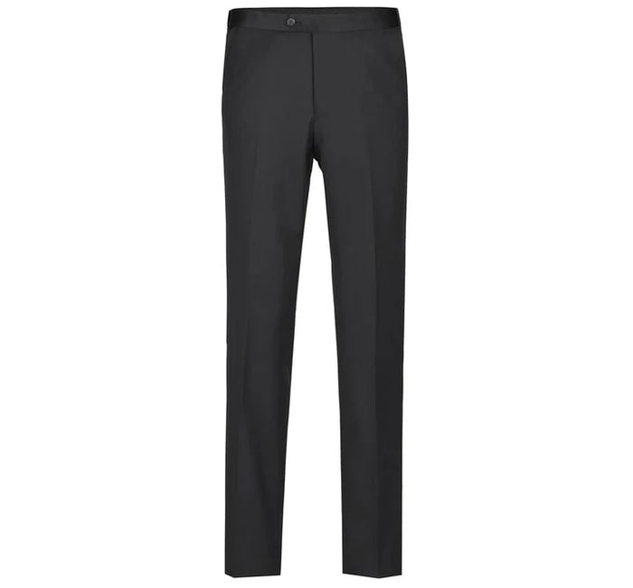 Black Prom Suit - Mens Traditional One Button Classic Fit Peak Black Tuxedo
