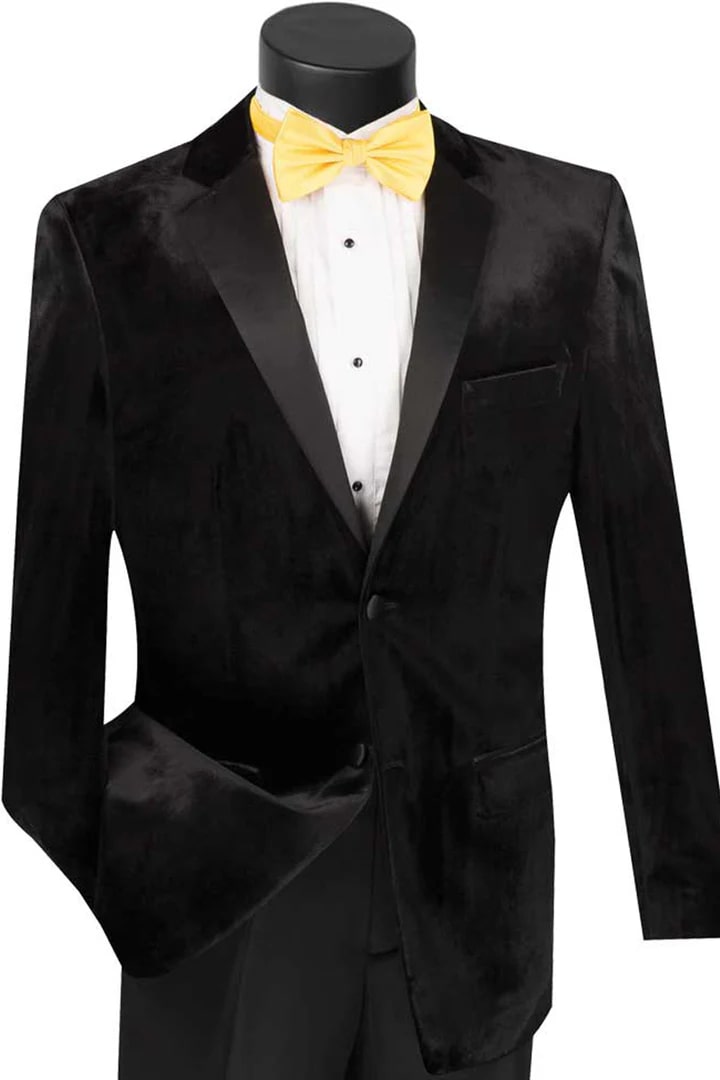 Black Prom Suit - Mens Modern Designer Velvet Prom and Wedding Black Tuxedo – SuitUSA