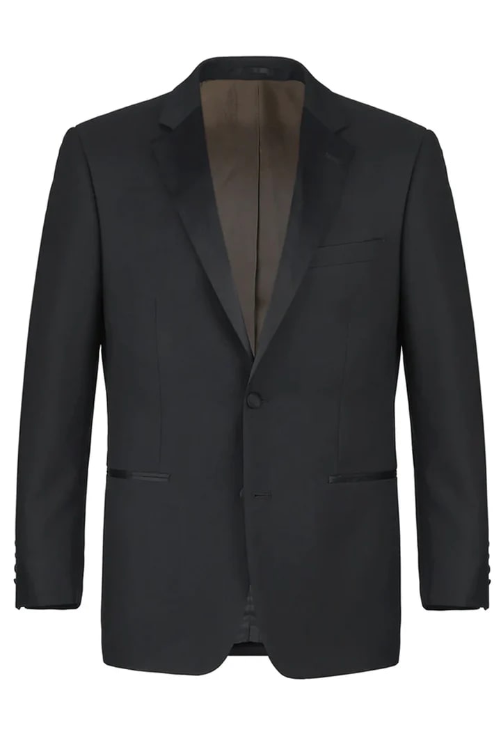 Mens 80s Prom Suit Perfect Outfit - Mens Traditional Two Button Classic Fit Black Tuxedo