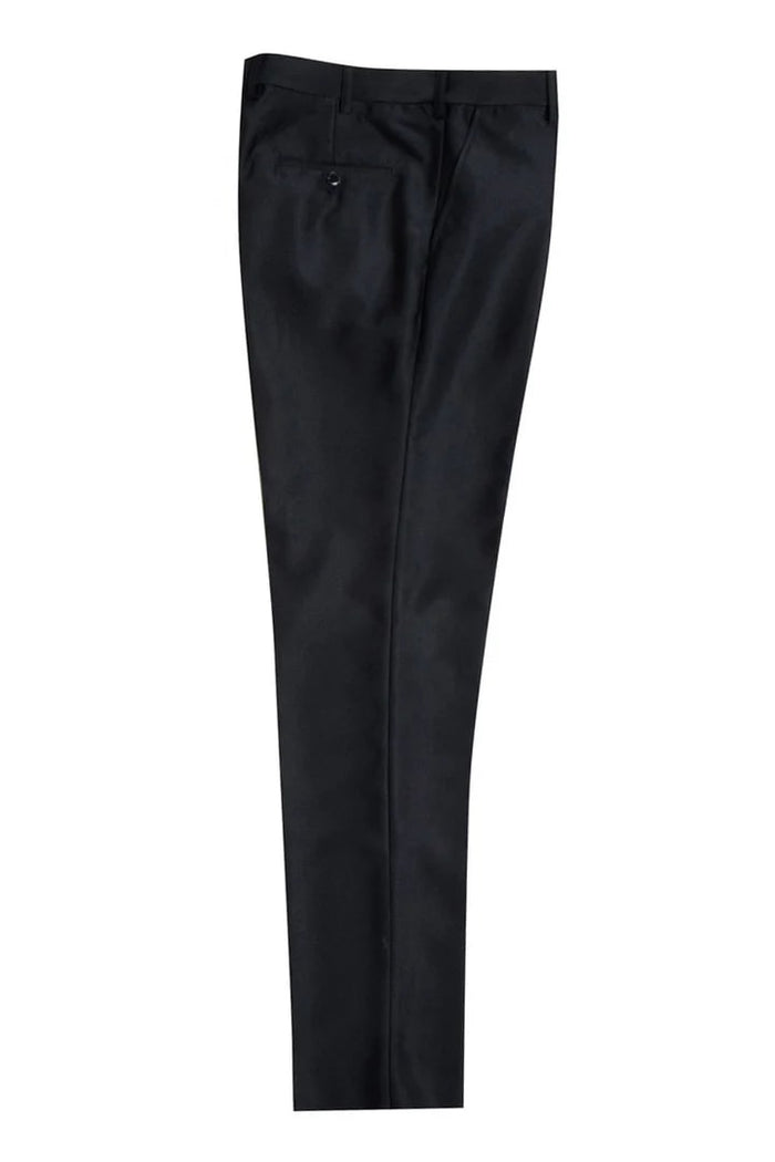 Black Prom Suit - Men's Stacy Adams Vested One Button Peak Lapel Black Tuxedo