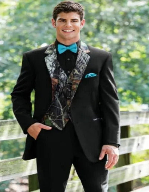 Camo Tuxedo - Camo Suit Camouflage Tuxedo - Camo Black Wedding Suit
