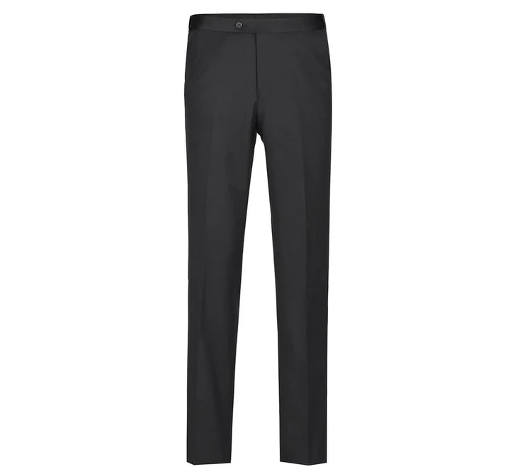 Unique Prom Suits - Interesting Fun - Mens Traditional Two Button Classic Fit Notch Black Tuxedo