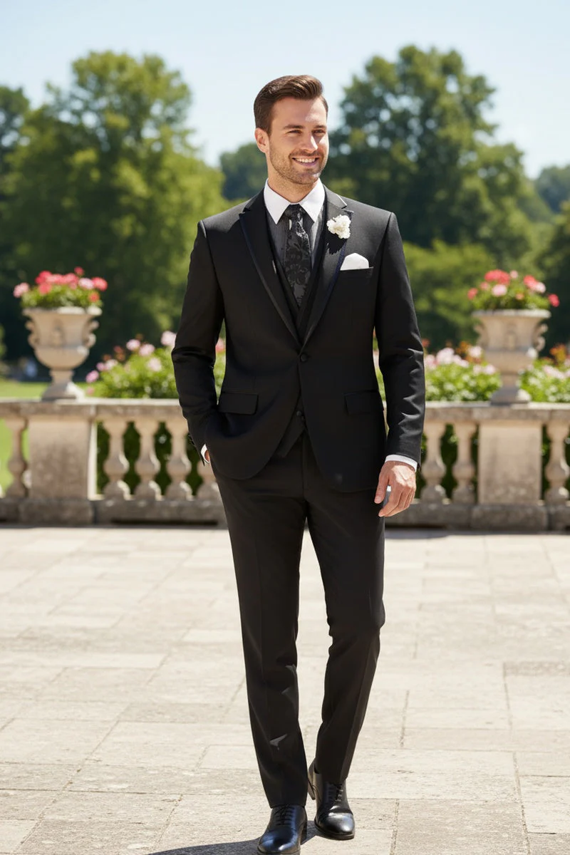 Black Vinci 2-Button Notch Tuxedo