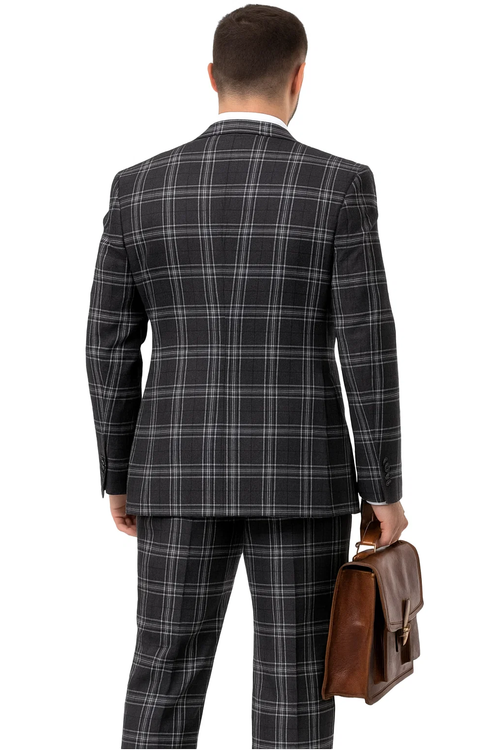 Black Windowpane Pane Suit