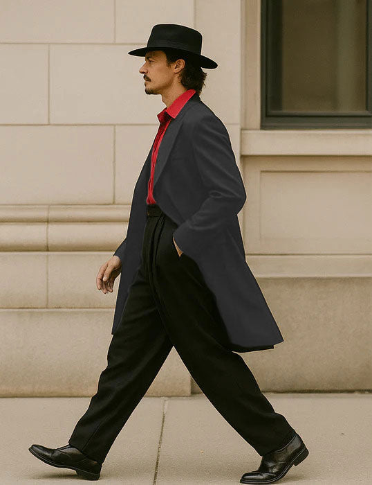 Mens Zoot Suit in Solid Black Available in 7 Colors