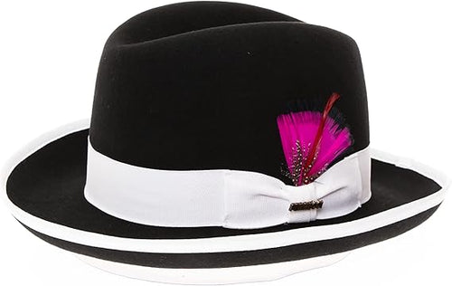 Premium Godfather Hat - Homburg Hat - Men's Homburg by USA Men's Outlet