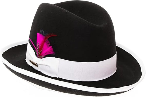 Premium Godfather Hat - Homburg Hat - Men's Homburg by USA Men's Outlet