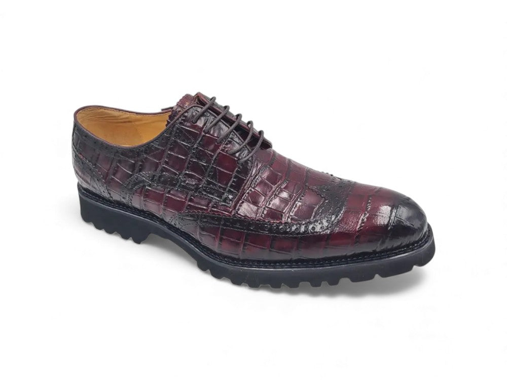 Blucher Style Alligator Embossed Oxford