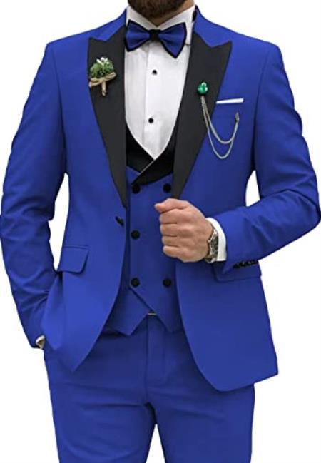 Blue Prom Suit For Men - Blue Homecoming  Royal Tuxedo - Men's Tuxedo USA – SuitUSA