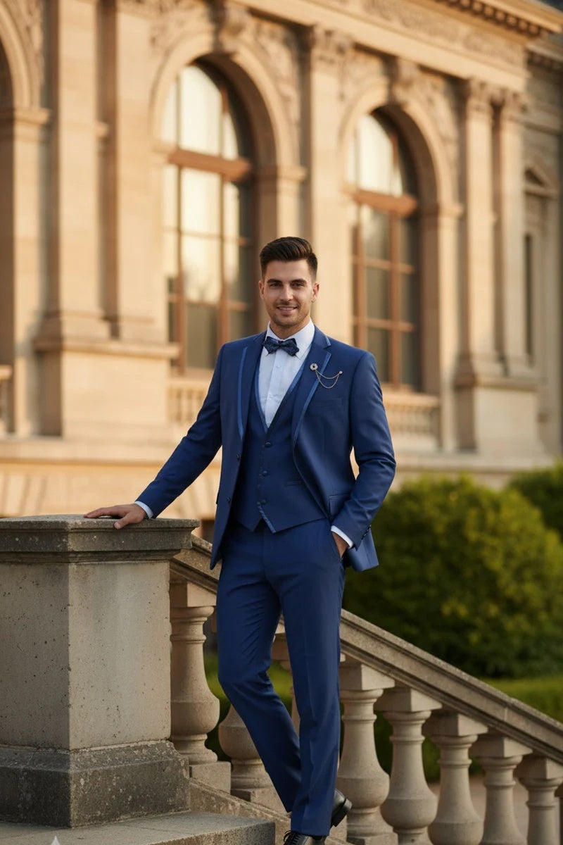Blue Vinci 2-Button Notch Tuxedo