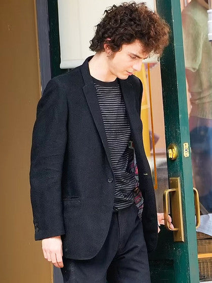 Bob Dylan A Complete Unknown Black Blazer USA Men's Outlet
