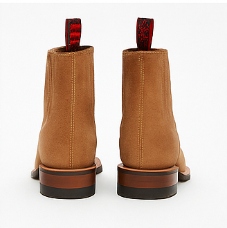 Botines Charros Quincy de Gamuza con Punta Cuadrada