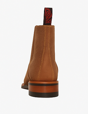Botines Charros Quincy de Gamuza con Punta Cuadrada