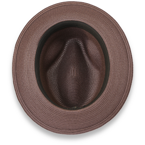 Tapa Crushable Straw Hat Fedora in Brown by Ferrecci USA