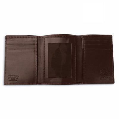 Ferrini Alligator Trifold Wallet Nicotine Ferrini USA