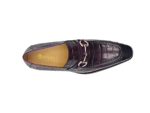 Carrucci Buckle Loafer: Gator Embossed Leather Loafer