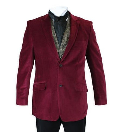 Cheap Priced Online Velvet Smoking Burgundy ~ Wine ~ Maroon Blazer - Sport Coat by mensusain