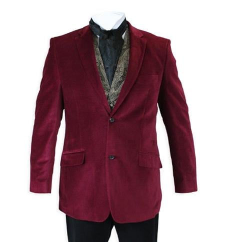 Cheap Priced Online Velvet Smoking Burgundy ~ Wine ~ Maroon Blazer - Sport Coat by mensusain