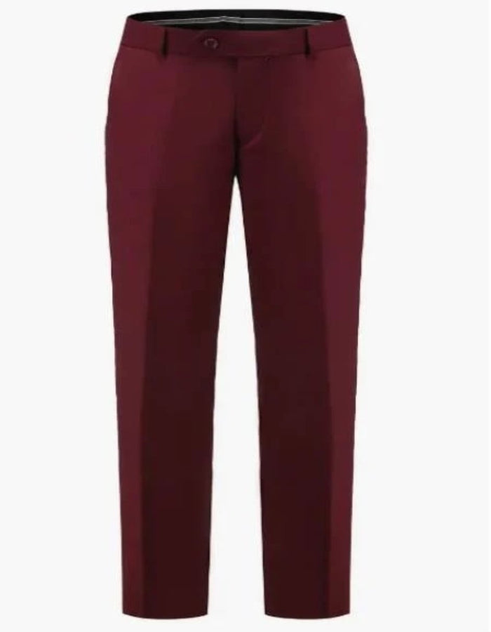Burgundy Tuxedo - Maroon Burgundy Color - Shawl Collar Tuxedo Vested Suit - Burgundy Wedding Prom Suit by Men's Tuxedo USA