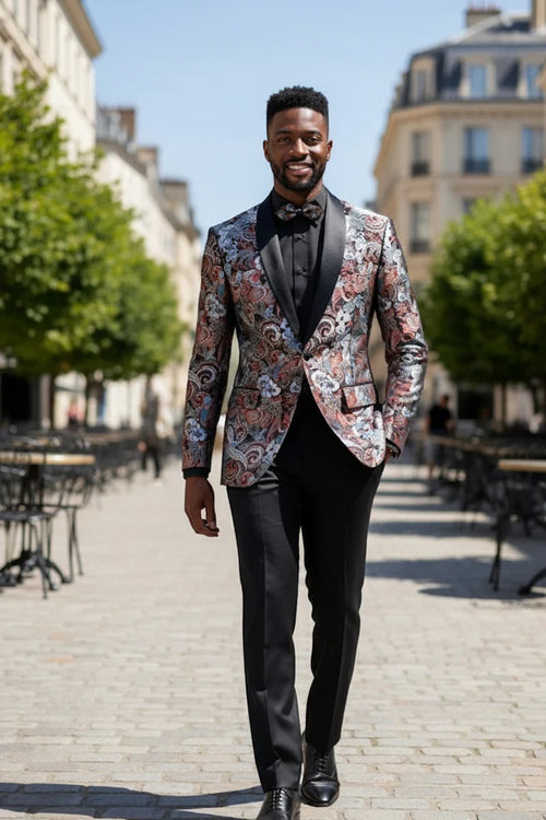 Burgundy Tuxedo Jacket
