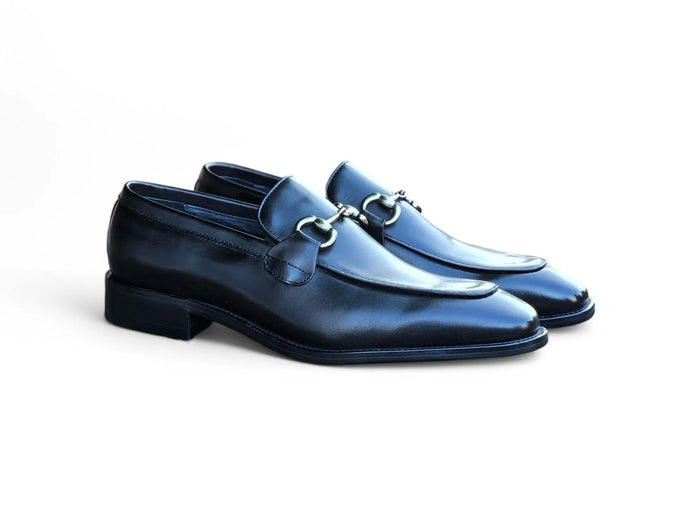 Carrucci Burnished Calfskin Horsebit Loafer