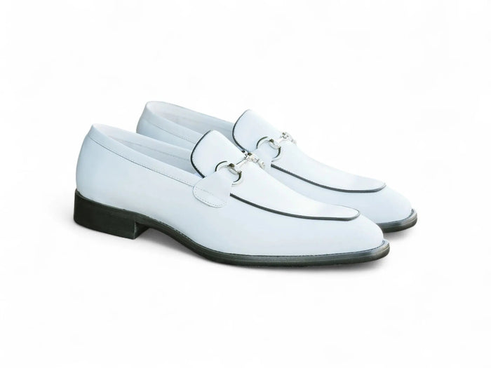 Carrucci Burnished Calfskin Horsebit Loafer