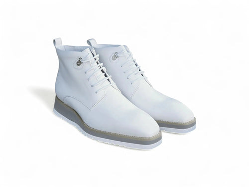 Burnished Calfskin Lace-Up Boot