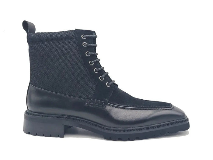 Carrucci Lace-up Boot with Side Zipper