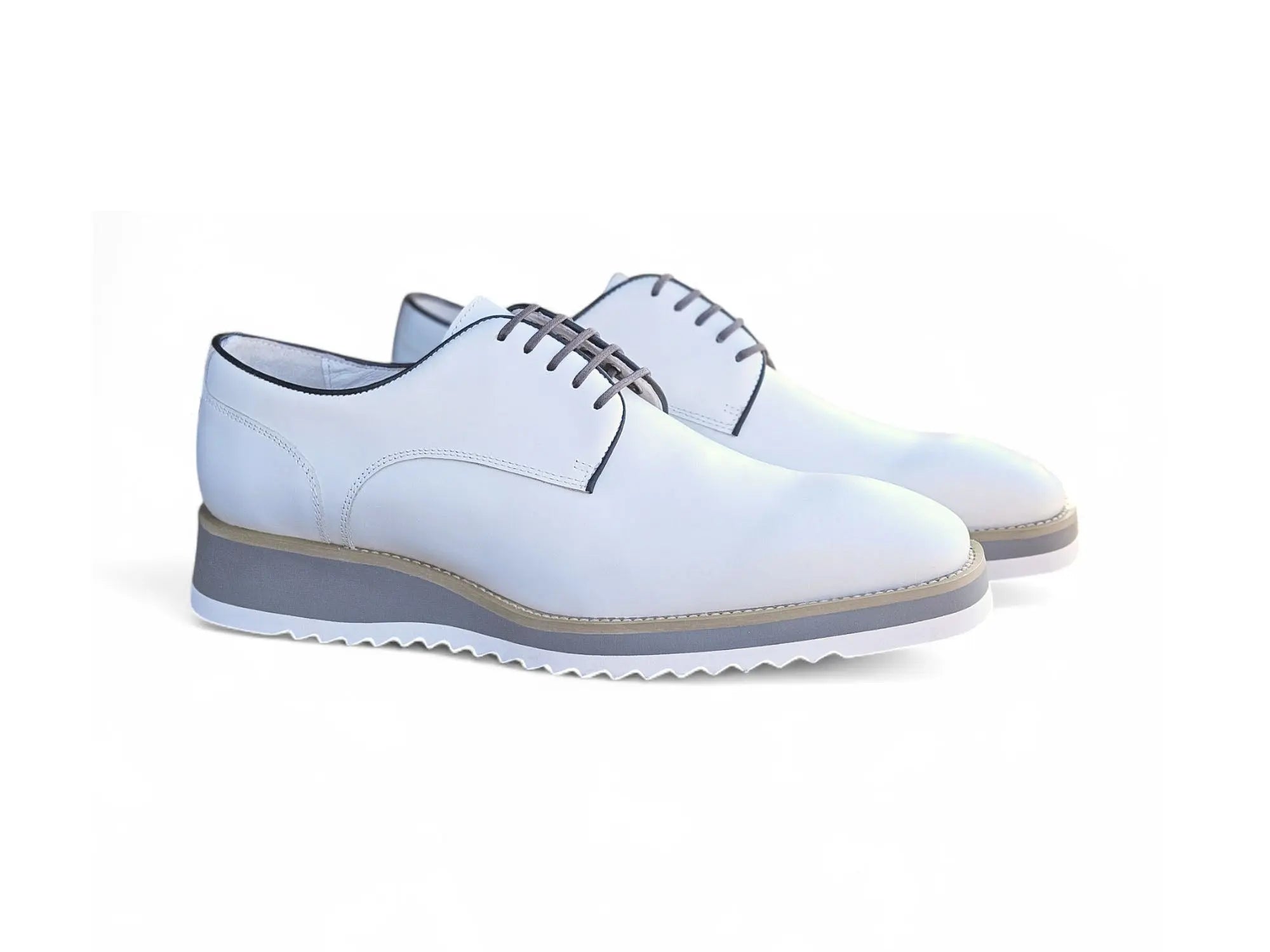 Burnished Lace-up Leather Derby