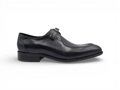 Carrucci Burnished Leather Moc Toe Single Monk Loafer