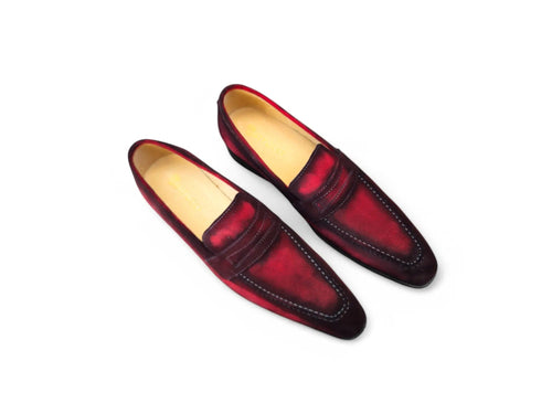 Burnished Suede Penny Loafer