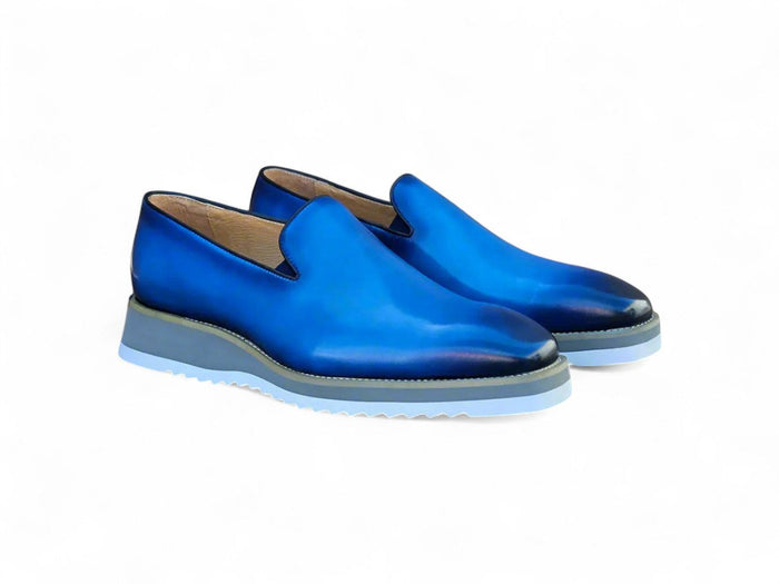 Carrucci Burnished Wholecut Loafer Lightweight Sole