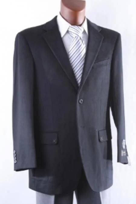 Designer Casual Cheap Priced Fashion Blazer Dress Jacket Online Winter Fabric Men's 2 Button Lamb Wool Cashmere Sport Coat Charcoal by USA Men's Outlet