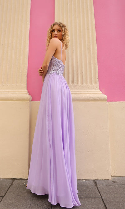 Nox Anabel C1462 Pastel Long A-Line Prom Dress