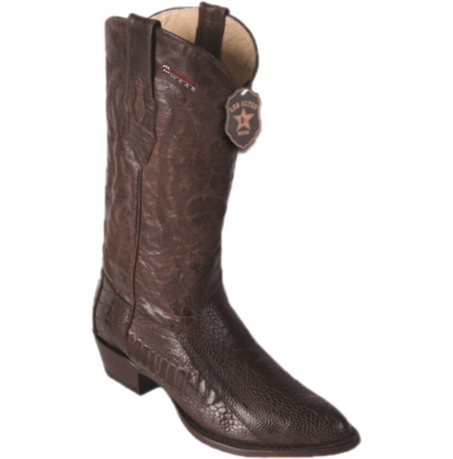 Men's Los Altos Ostrich Leg Boots Round Toe