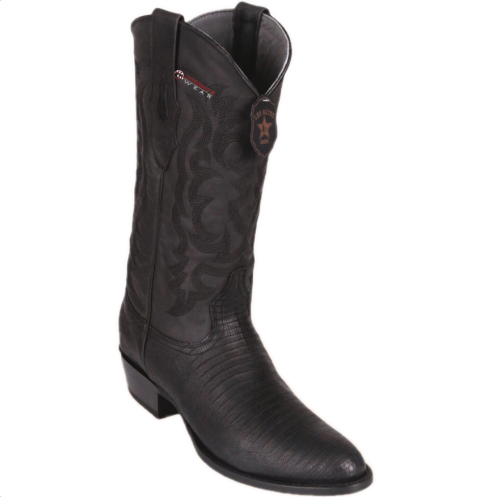 Men's Los Altos Teju Lizard (Greasy Finish) Boots Round Toe